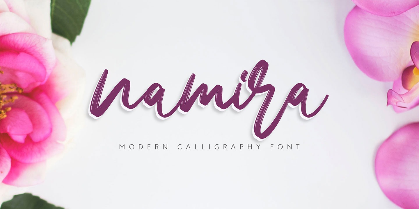 Beispiel einer Namira Regular-Schriftart